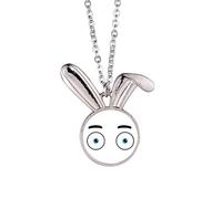 no/no Leer Shock Startle Eyes - Collar con colgante de conejo, joyería de animal