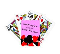 no/no Live By The Sun/Moon Art Deco Fashion Symbol Poker Playing Card Classic Game