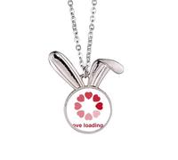 no/no Loading Help Loving Help Art Deco - Collar con colgante de conejo de moda