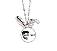 no/no Look Direction - Collar con colgante de conejo, diseño de conejo