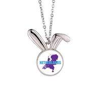 no/no Map Netherlands Euan Windll - Collar con colgante de conejo de animales