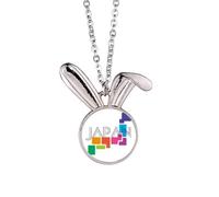 no/no Mapa Tokyo Games Japón Art Deco Collar con colgante de conejo de moda con diseño de conejo, joyería de regalo