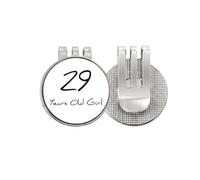 no/no Marcador de pelota de golf Art Deco de 29 años de edad, con clip magnético esmaltado