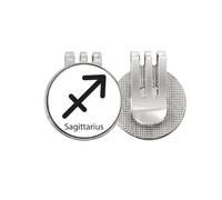 no/no Marcador de pelota de golf con clip magnético esmaltado de la constelación de Sagitario de noviembre de diciembre