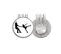 no/no Marcador de pelota de golf con clip magnético esmaltado para jugador de educación física deportiva