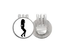 no/no Marcador de pelota de golf con clip magnético esmaltado para pelo rizado