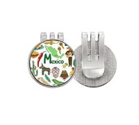 no/no Marcador de pelota de golf con diseño de animales y bandera nacional de México