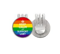 no/no Marcador de pelota de golf con diseño de bandera transgénero y bisexuales de arco iris, con clip magnético esmaltado