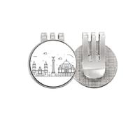 no/no Marcador de pelota de golf con diseño de ciudad de México con clip magnético esmaltado