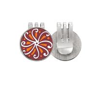 no/no Marcador de pelota de golf con diseño de crisantemo de México Totems Civilization con clip magnético esmaltado