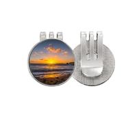 no/no Marcador de pelota de golf con diseño de océano, agua, mar, playa, ciencia, naturaleza, marcador de pelota de golf, clip magnético esmaltado