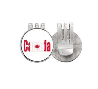 no/no Marcador de pelota de golf con nombre de la bandera de Canadá Art Deco con clip magnético esmaltado