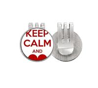 no/no Marcador de pelota de golf con texto en inglés «Keep Calm And Love» con texto en inglés «Keep Calm And