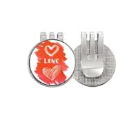 no/no Marcador de pelota de golf con texto en inglés «Love You» de color rojo, con texto en inglés «Love You»,