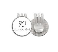 no/no Marcador de pelota de golf para niñas de 90 años, con clip magnético esmaltado