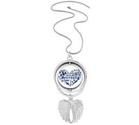 no/no Marine Life - Collar giratorio con colgante de equipo de navegación de corazón, alas de ángel, joyería, Medium