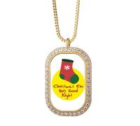 no/no Mas Eve Dreams - Collar con colgante de diamante y cristal dorado