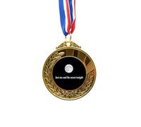 no/no Me And Moon Photo Art Deco Fashion Gold Award Medal First Place Ribbon