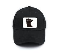 no/no Minnesota ameusa map Outline - Gorra de béisbol clásica ajustable negra