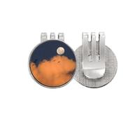 no/no Moon Dark Night Clouds Art Deco - Marcador de pelota de golf con clip magnético esmaltado