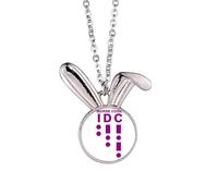 no/no Morse Code Care - Collar con colgante de conejo, diseño de líneas de puntos, joyería de regalo