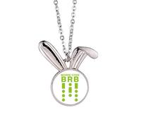 no/no Morse's Code Will Back Art Deco - Collar con colgante de conejo de moda