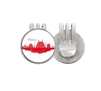 no/no Moscow Red Cathedral Russia City - Marcador de pelota de golf con clip magnético esmaltado