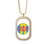 no/no Mother Loves Great Hard Work - Collar con colgante de diamante y cristal dorado