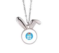 no/no Mother Loves Life Art Deco - Collar con colgante de conejo de moda