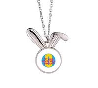 no/no Mother Loves Old Hard Art Deco - Collar con colgante de conejo de moda