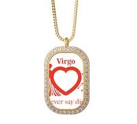 no/no Motivation Constellation Love Virgo - Collar con colgante de diamantes de cristal dorado
