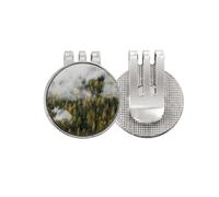 no/no Mountain Fog Mist Cloud Autumn Golf Ball Marker Hat Cap Clip Esmalte Magnético