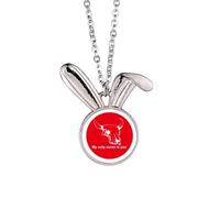 no/no My Only Curse Is You Art Deco - Collar con colgante de conejo de moda