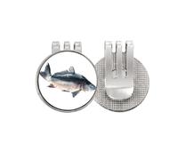 no/no Ocean Fish Activity Food Art Deco - Marcador de pelota de golf con clip magnético esmaltado