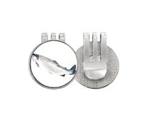no/no Ocean Fish Fresh Activity - Marcador de pelota de golf pequeño con clip magnético esmaltado