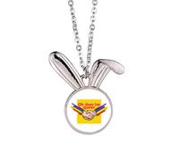 no/no Oh Deer Im Queer Art Deco - Collar con colgante de conejo de moda