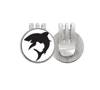 no/no Outline Blue Ocean Shark Fierce Fish - Marcador de pelota de golf con clip magnético esmaltado