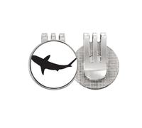no/no Outline Ocean Shark Fierce Fish - Marcador de pelota de golf con clip magnético esmaltado