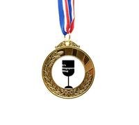no/no Outline Of Singapore Sling Gold Award Medal First Place Ribbon