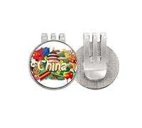 no/no Panda Great Wall Imperial China - Marcador de pelota de golf con clip magnético esmaltado