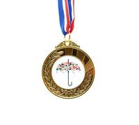 no/no Paraguas goteo lluvia clima Gold Award Medal First Place Ribbon