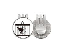 no/no Parrot Cage Box Flying Art Deco Fashion Golf Ball Marker Hat Cap Clip Esmalte Magnético
