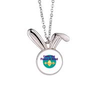 no/no Peaceful Night Dreams Art Deco - Collar con colgante de conejo de moda