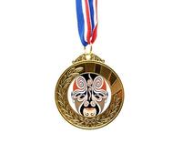 no/no Pekín Pekín China Head Gold Award Medalla Primer Lugar Cinta