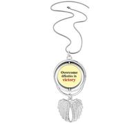 no/no Persistence Victory Overcome Difficult - Collar giratorio con alas de ángel, Medium