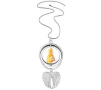 no/no PineFruit - Collar giratorio con colgante de alas de ángel, diseño de frutas y sol de verano, Medium