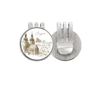 no/no Prague Square - Marcador de pelota de golf con clip magnético esmaltado para gorra, diseño de la República Checa