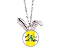 no/no Press The Assault Art Deco - Collar con colgante de conejo de moda