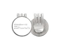 no/no Programmer Statement Love You - Marcador de pelota de golf con clip magnético esmaltado