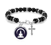 no/no Pulsera de cuentas de conocimiento brillante con luz de luna